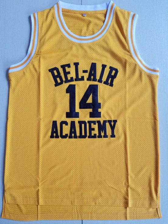 The Fresh Prince of Bel-Air Will Smith Bel-Air Academy Yellow Basketball Jersey