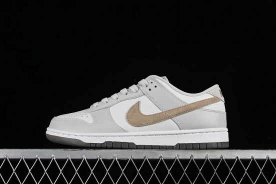 Nike Dunk Low SB Casual Sneakers in Light Grey/Khaki - FJ4188-001