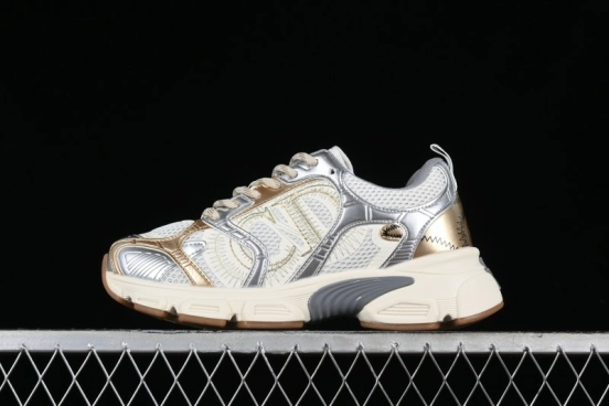 Dior Chrono Round Toe Lace-Up Lifestyle Casual Running Sneakers - 49G GOLDEN