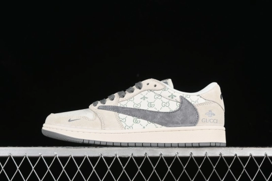 Nike Travis Scott x Fragment Design x Air Jordan 1 Low OG SP AJ1 Retro Sneakers - SJ2068-107