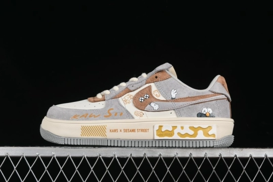 Nike Kaws x Air Force 1 '07 Low Custom Casual Sneakers - CW6688-806