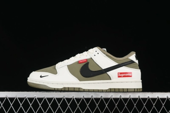 Nike SB Dunk Low Supreme Collaboration - Liberation Green Anniversary High-End Custom Low-Top Casual Sneakers - CH8311-231