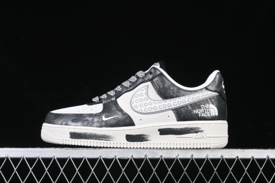 Nike Air Force 1 '07 Low The North Face Collaboration - Leather Graffiti Casual Sneakers - DM6688-008