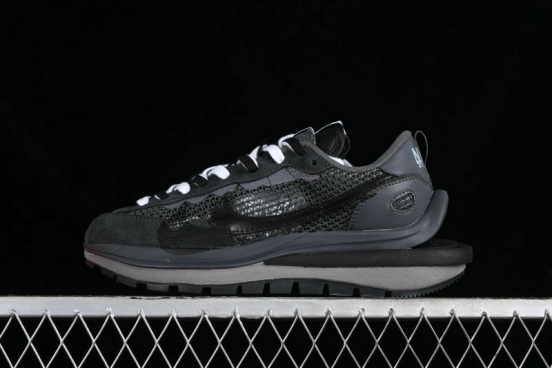 Nike Sacai VaporWaffle 3.0 Deconstructed Sneakers with Overlapping Swoosh and Double Tongue - CV1363-105