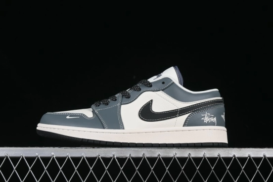 Nike Air Jordan 1 Low Stussy Collaboration Retro Basketball Shoes - XX3318-506