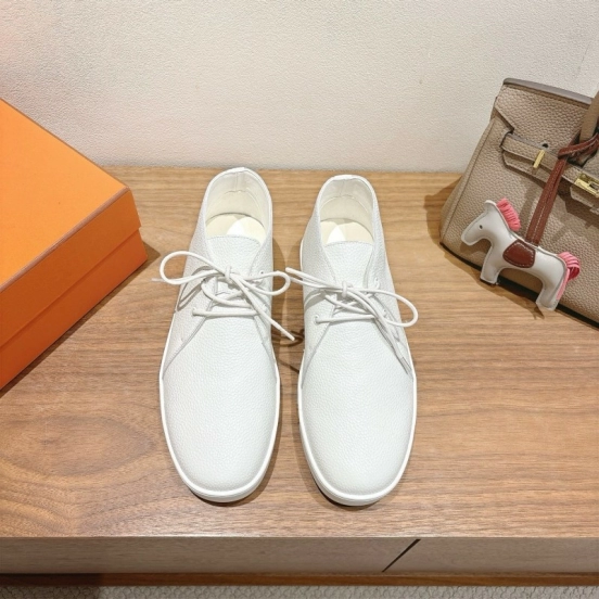 2025 Unisex H White Leather Classic Boots AS00380