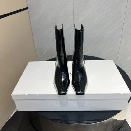 Khaite 2025/SS Fashion Square Toe Slip-On Ankle Boots - KFY00390