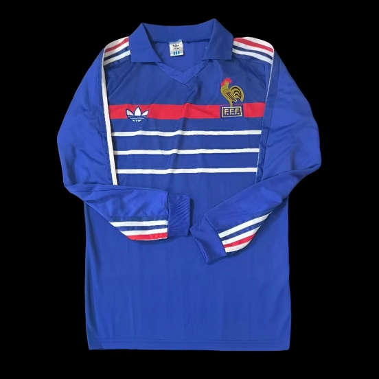 Retro  2004 France Home Long Sleeve Jersey