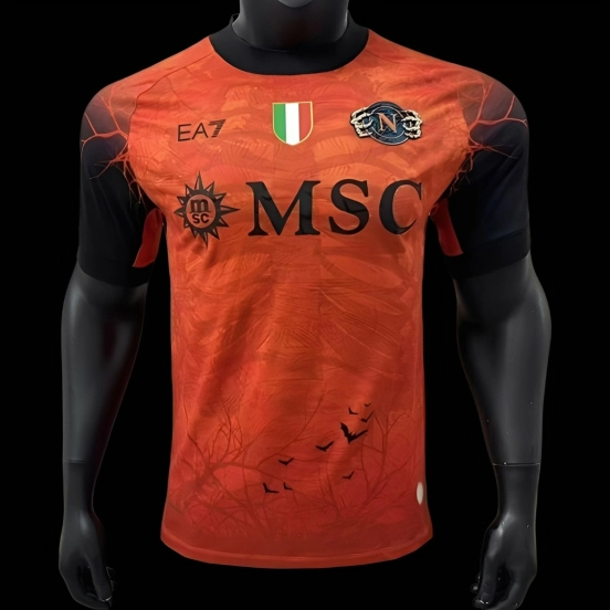 Player Version 25/26 SSC Napoli Halloween Orange Jersey-Glow In Dark