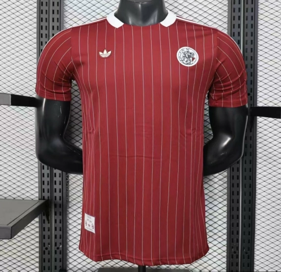 Player Version 25/26 Ajax Wine Adidas Original Casual Jersey