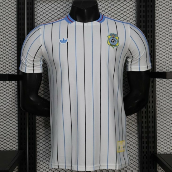 2026 Player Version DR Congo White with Black and Blue Pinstripes Jersey
